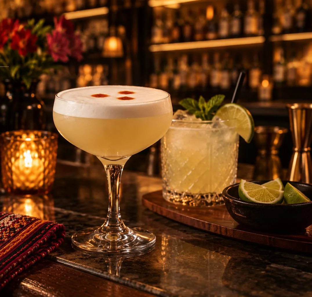 Pisco Sour and craft cocktails at the Sabor Peruano Pisco bar